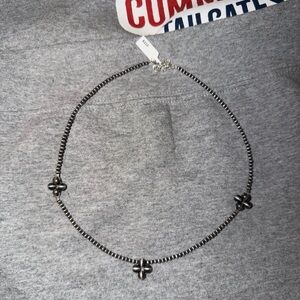 Sterling silver beaded pearl necklace